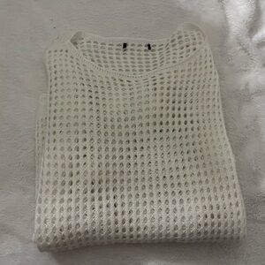 White swimsuit cover up